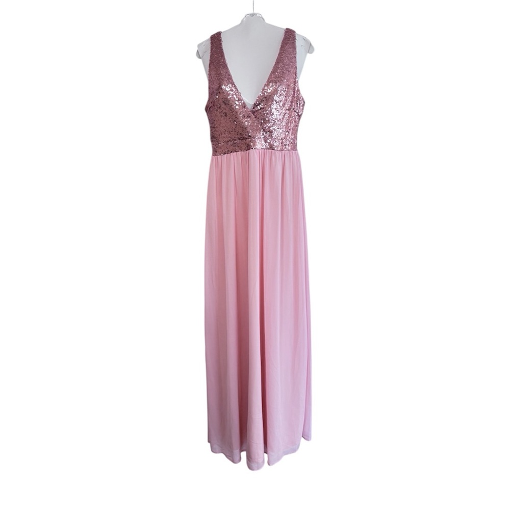 Bee Free Formal Pink Dress Size Large Sheer -Used Once
